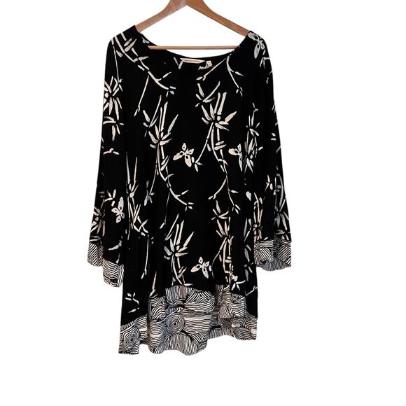 Soft Surroundings Womens Bamboo Bella Top Size 2X Tunic Lightweight Black Blouse - Picture 2 of 9
